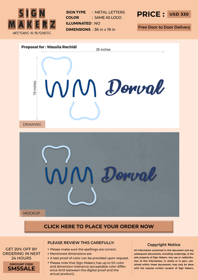 Custom Signs for Wassila Rechidi