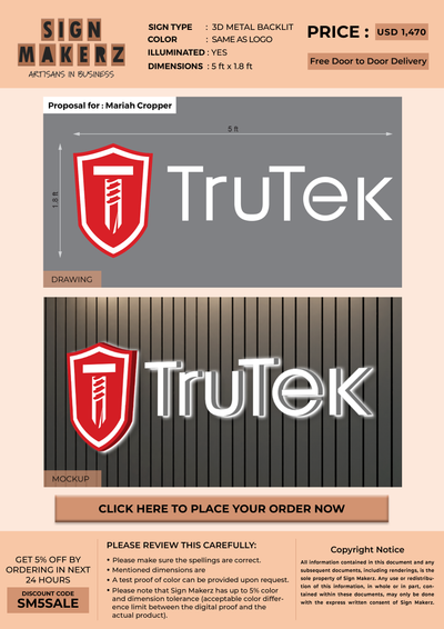 Custom Signs for Mariah Cropper