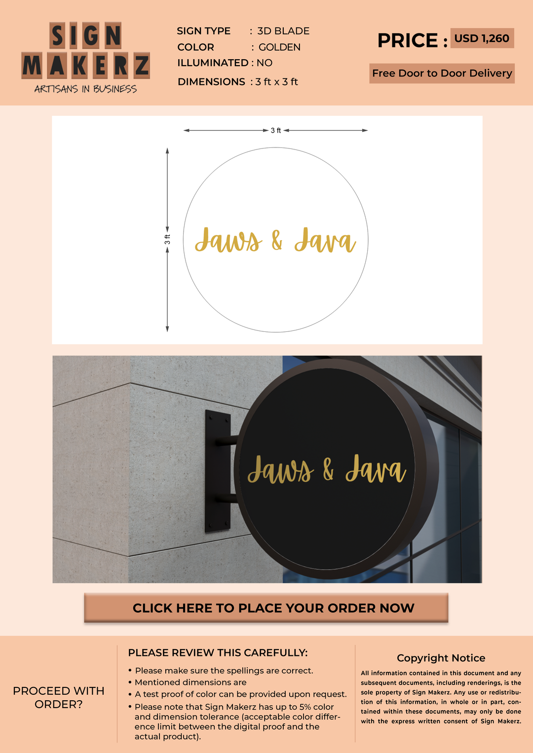 Business signage proposal for Dayna Brink