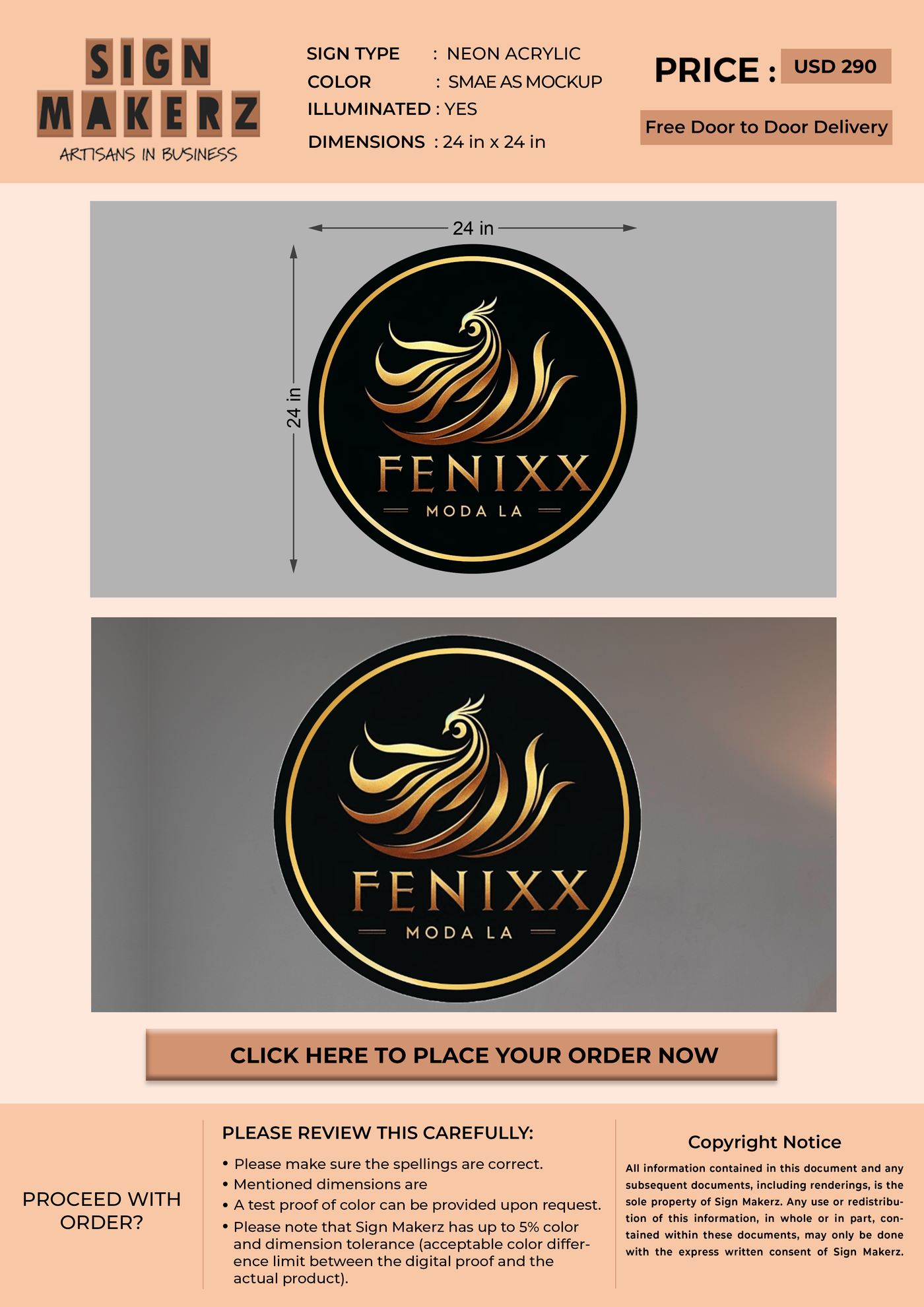 Business signage for Maria Imeri