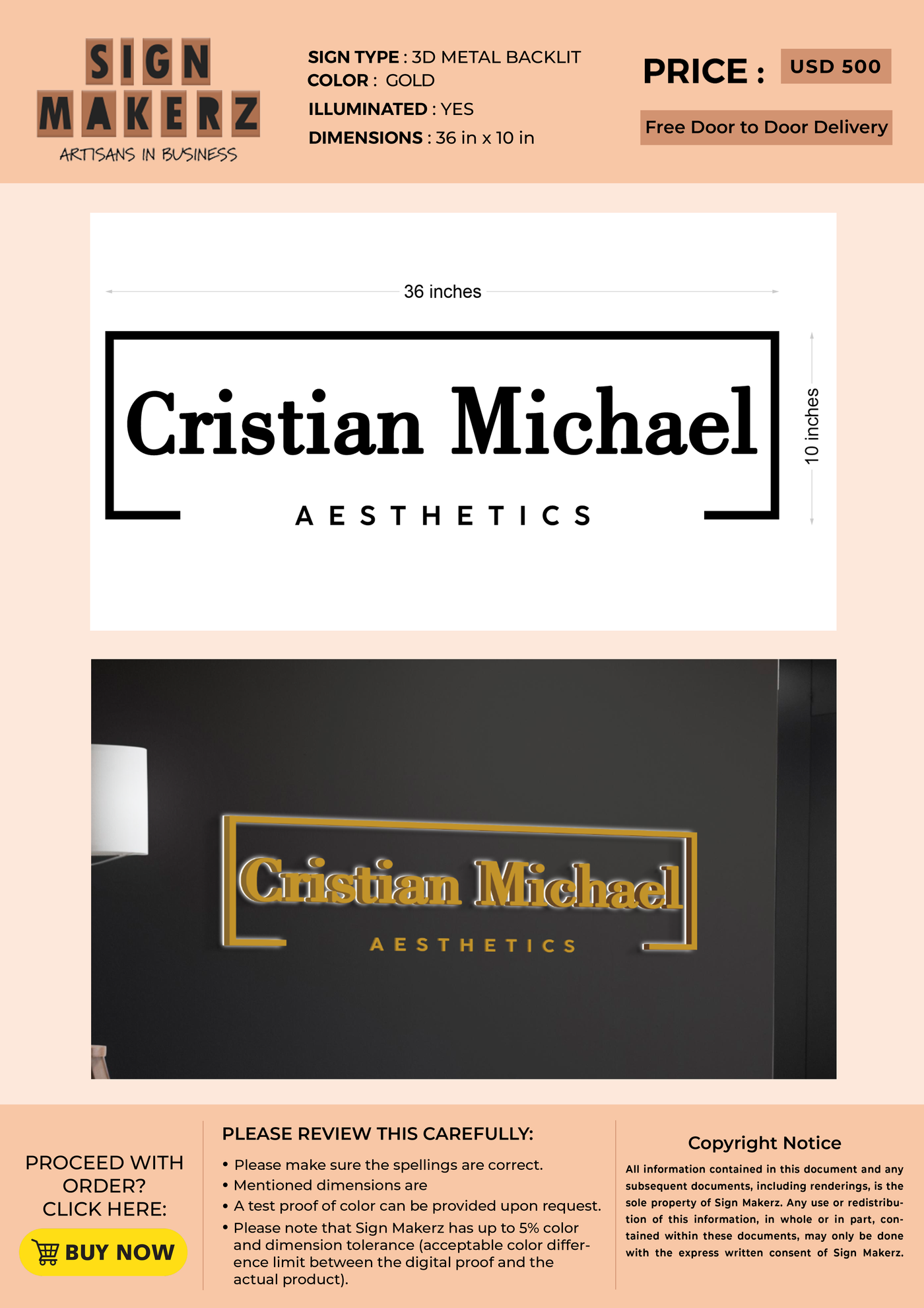 Business signage for AALIYAH WOMACK