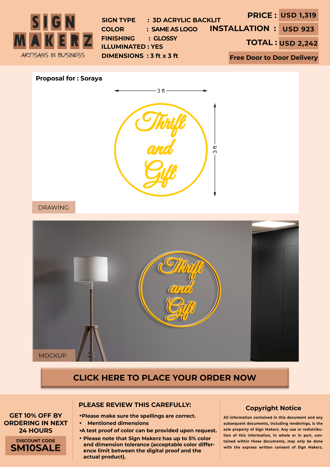 Business Signs for SORAYA