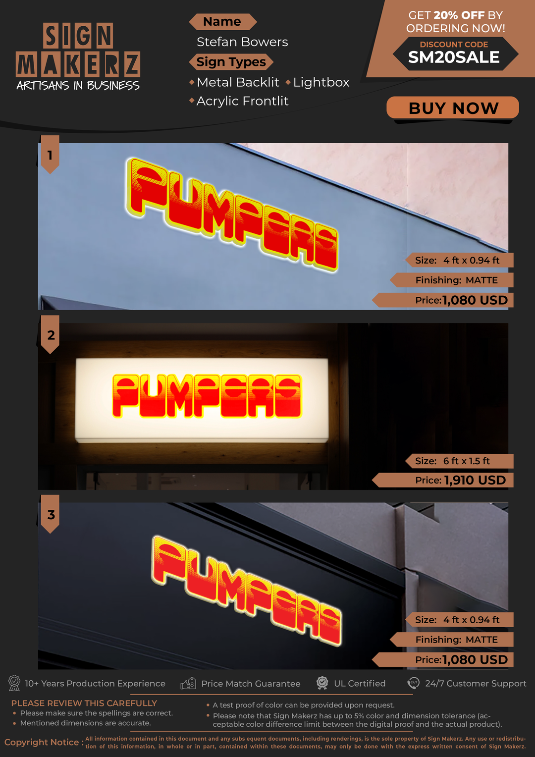 Business Signs For Stefan Bowers