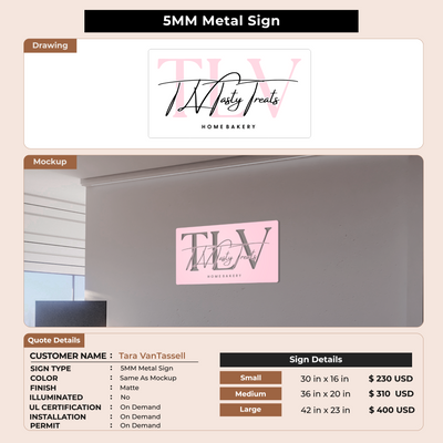 Custom Signs for Tara VanTassell