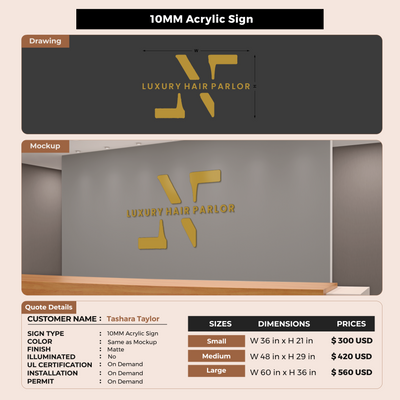Custom Signs For Tashara Taylor