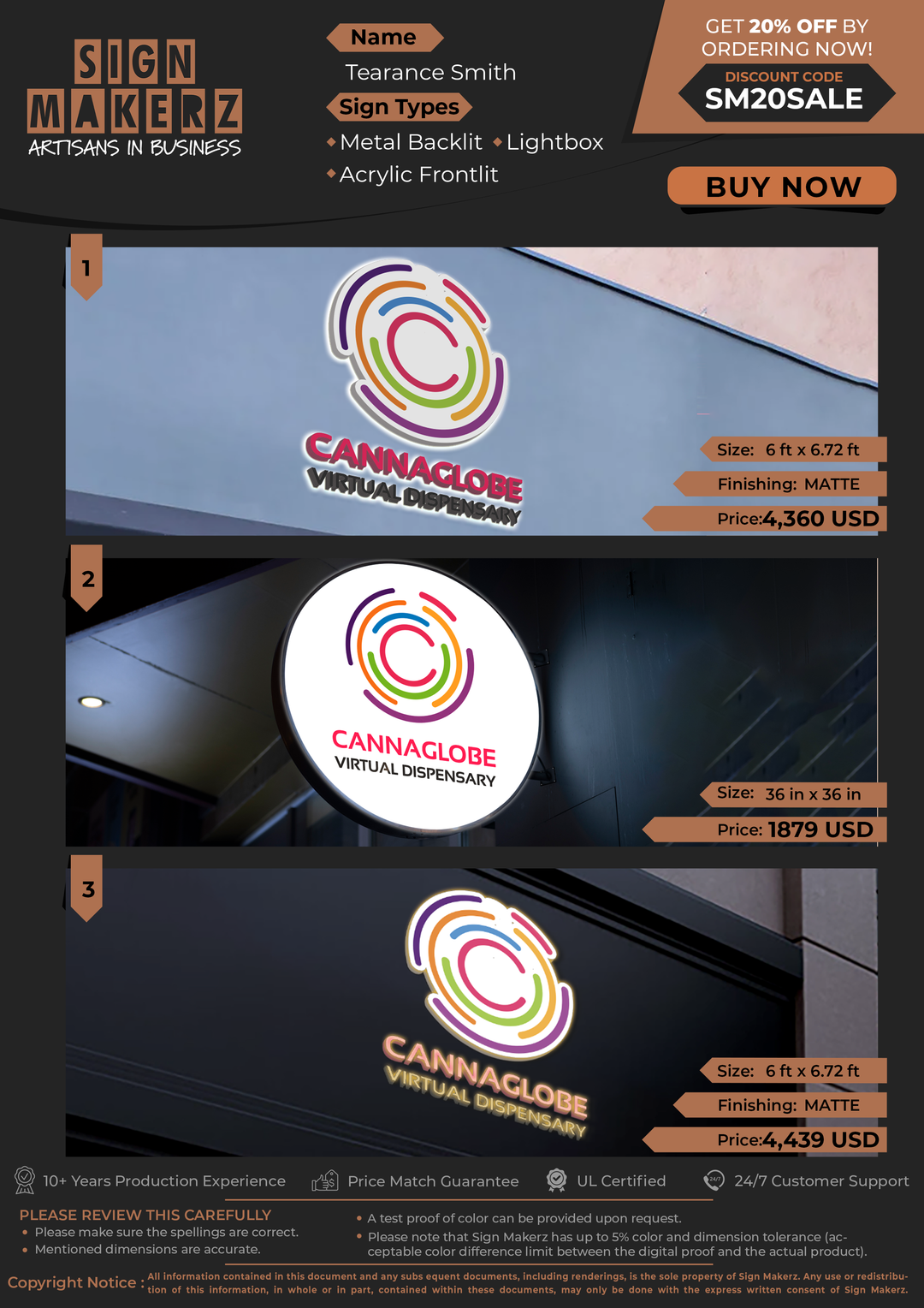 Business Signs For Tearance Smith