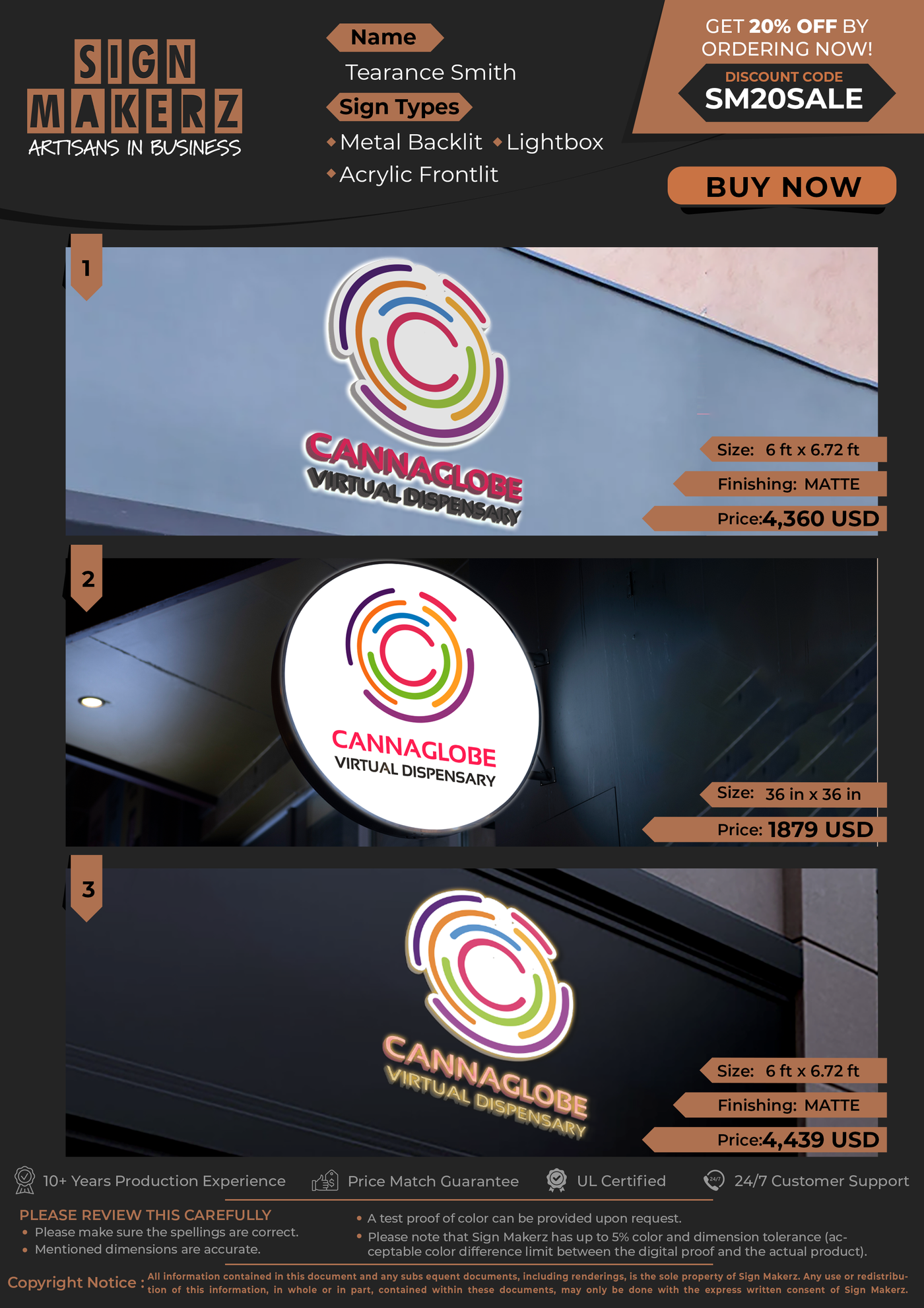 Business Signs For Tearance Smith
