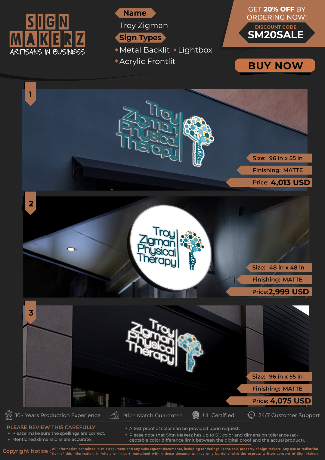 Business Signs for Troy Zigman