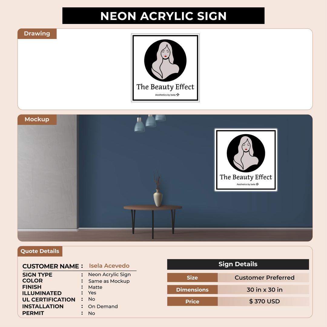 Custom Signs for Isela Acevedo