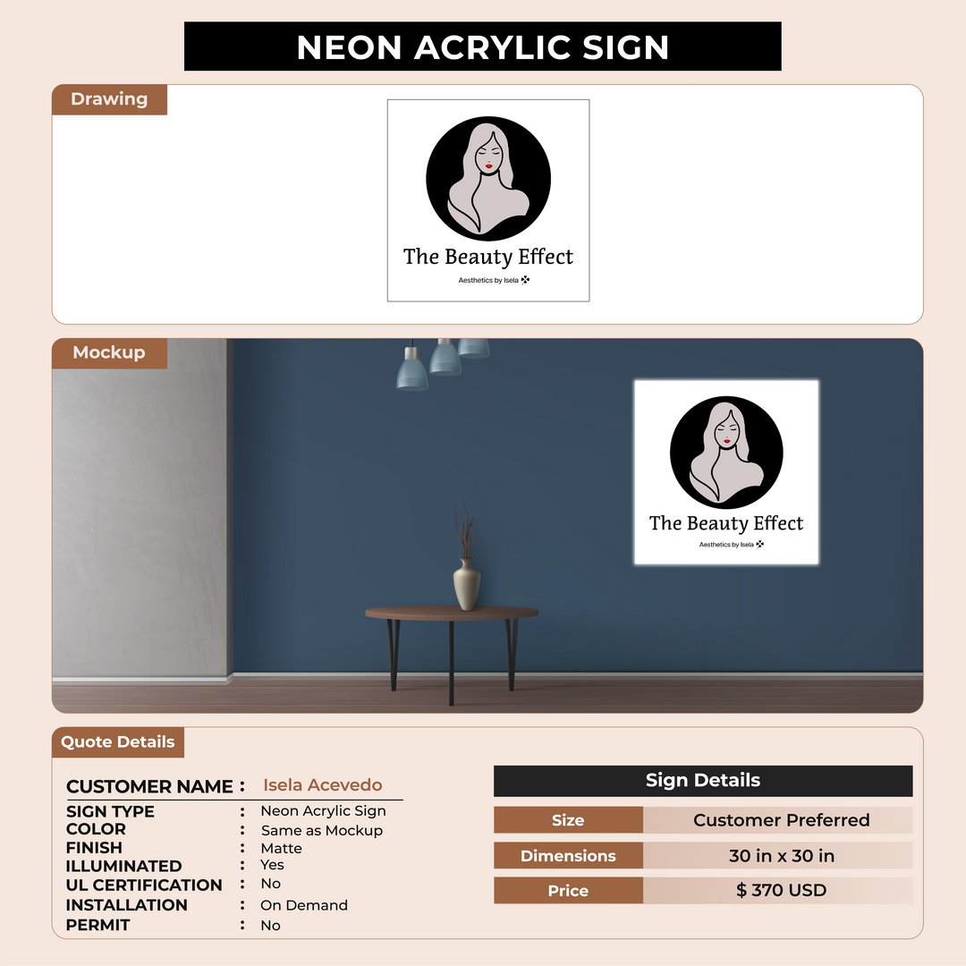 Custom Signs for Isela Acevedo