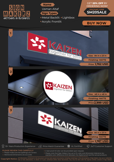 Business Signs for Usman Altaf