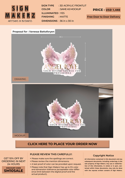 Business signage for Vanessa Battaforyen