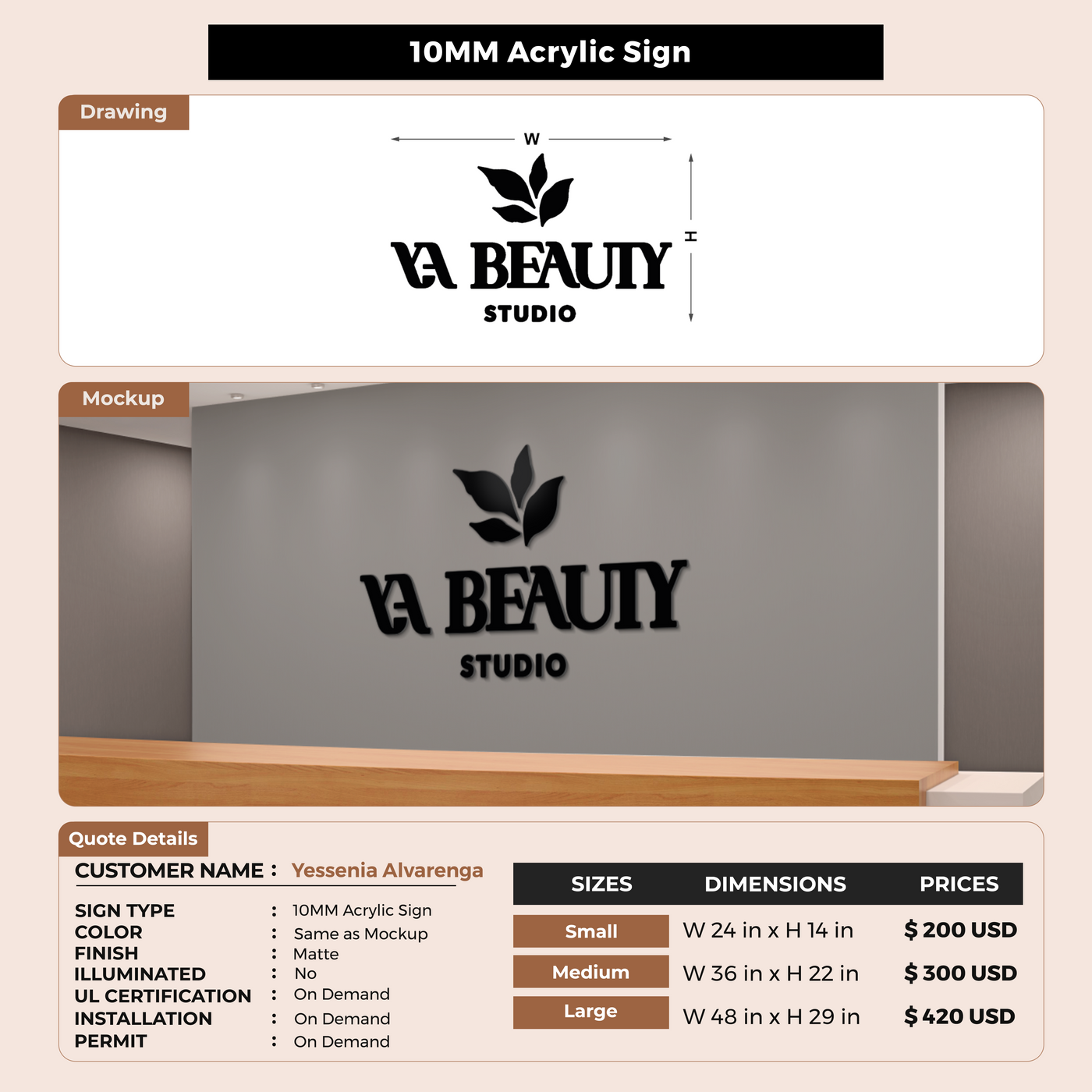 CustomSigns For Yessenia Alvarenga