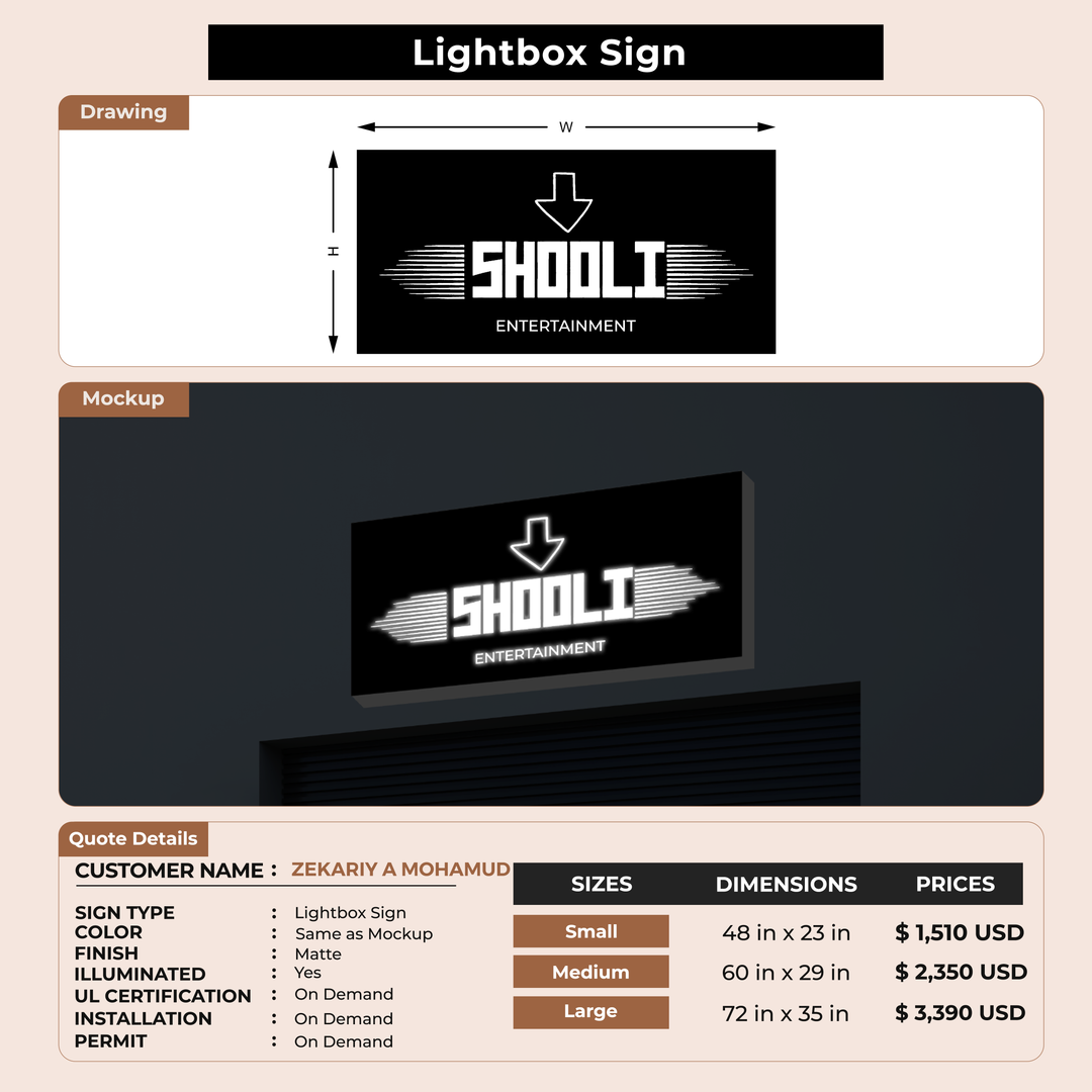 Business signage for ZEKARIY A MOHAMUD