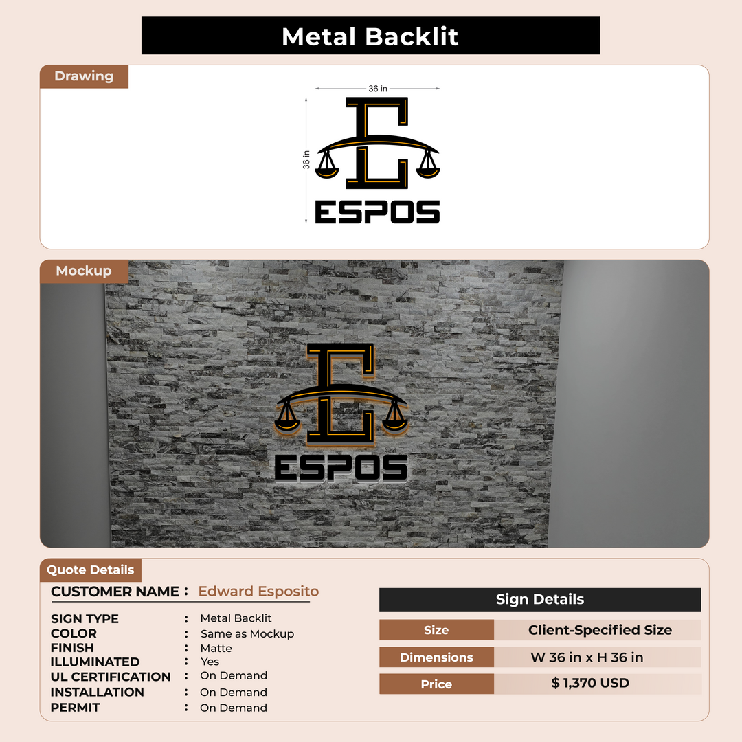 Remaining Payment for Edward Esposito