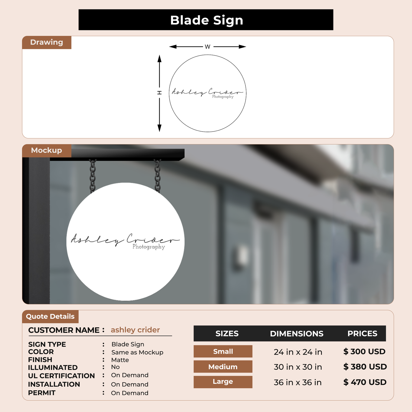 2d blade sign for ashley crider