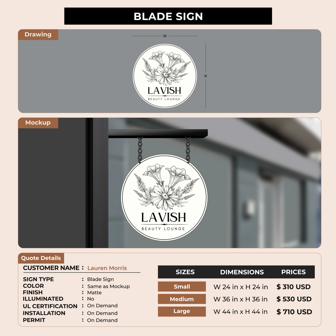 Custom Signs for Lauren Morris