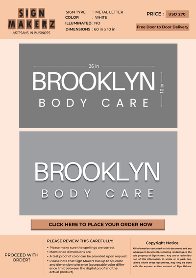 Business signage for brooklyn steffen