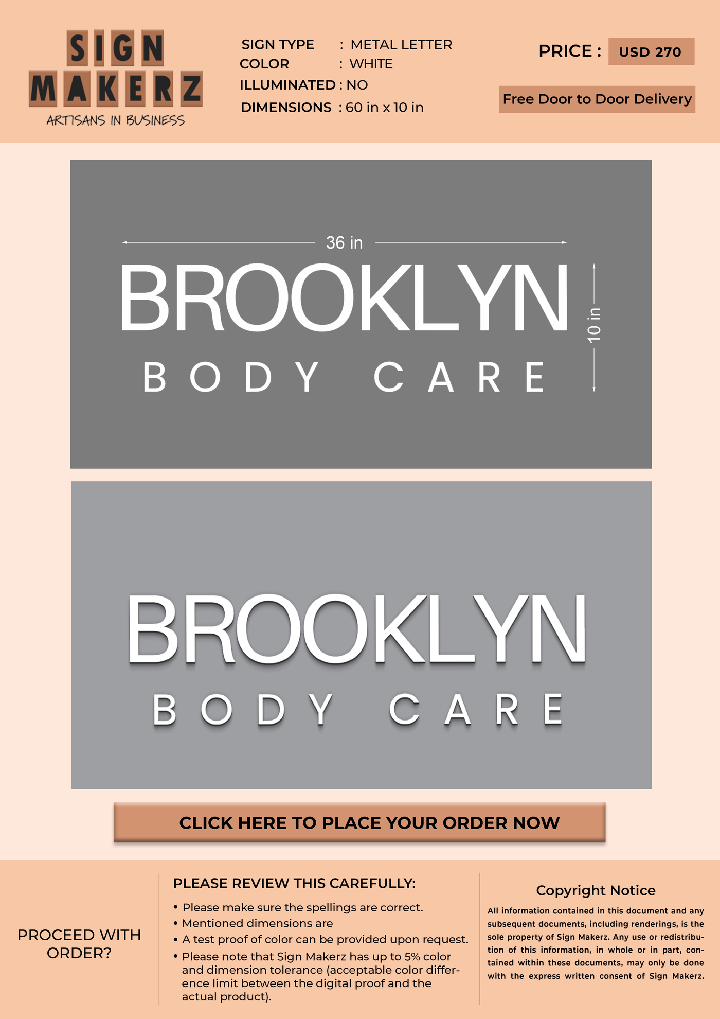 Business signage for brooklyn steffen