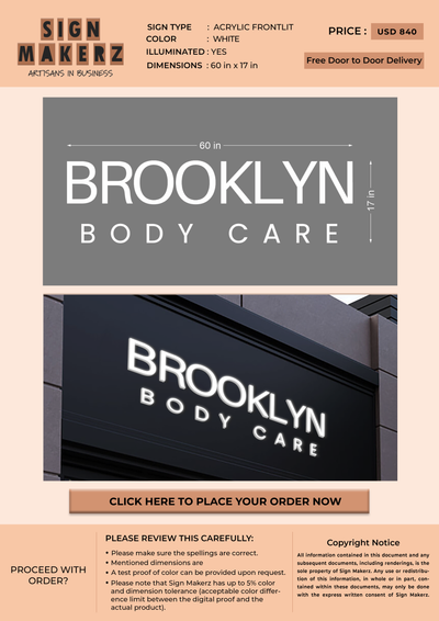Business signage for brooklyn steffen