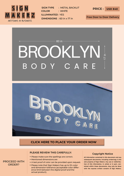 Business signage for brooklyn steffen