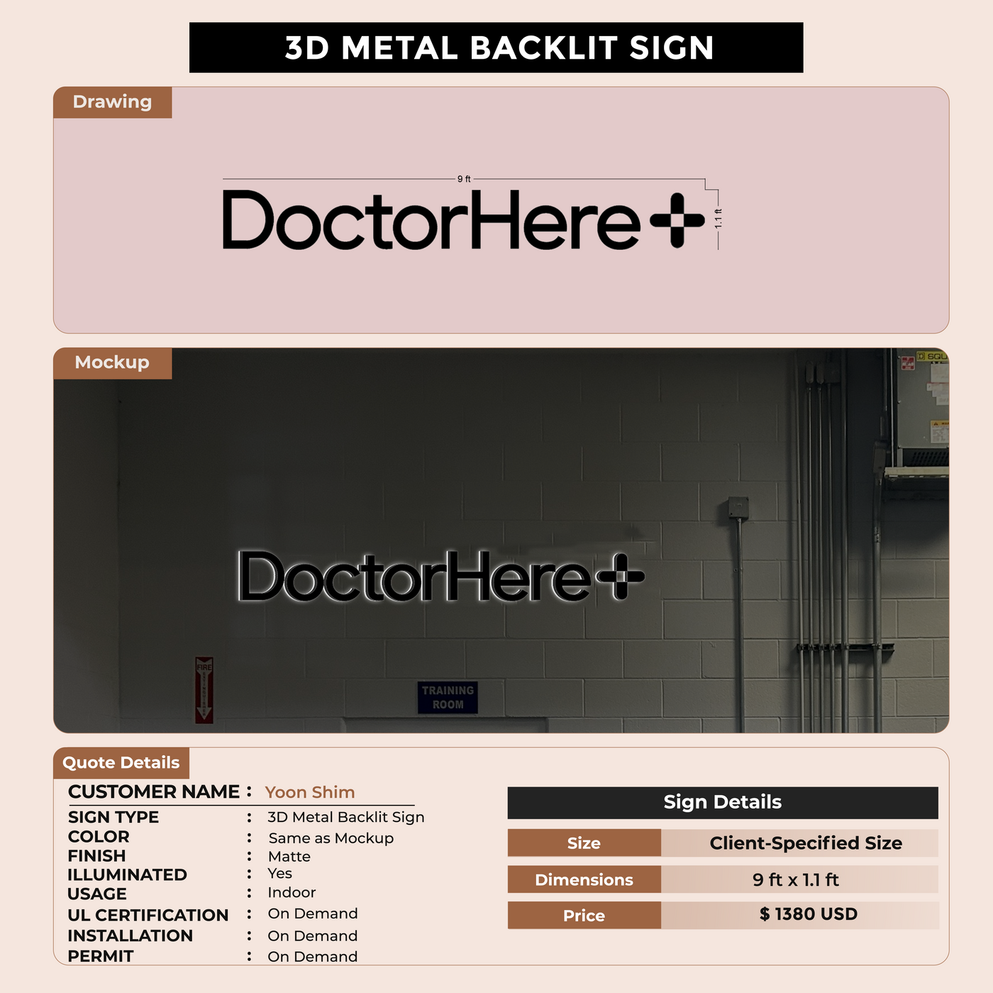 CUSTOM MOCKUP SIGN FOR Yoon Shim