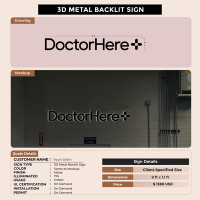 CUSTOM MOCKUP SIGN FOR Yoon Shim