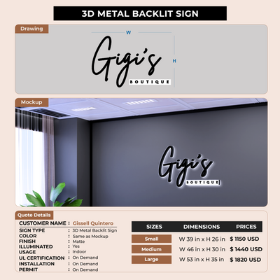 Custom Signs for Gissell Quintero