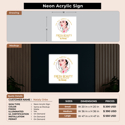 Custom Signs for Nataly Orbe