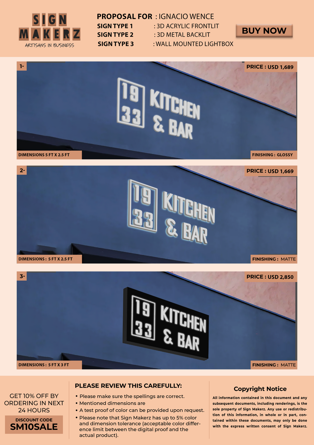 3d Business Signage for ignacio wence