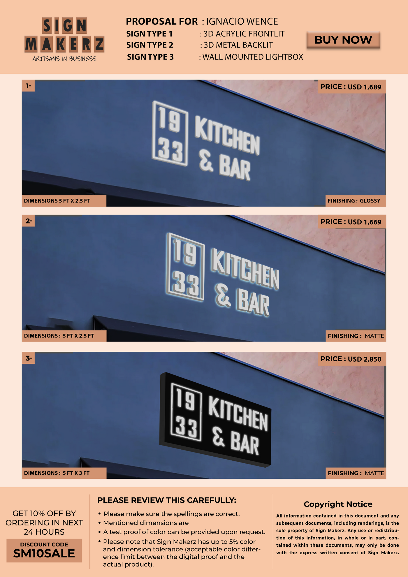 3d Business Signage for ignacio wence