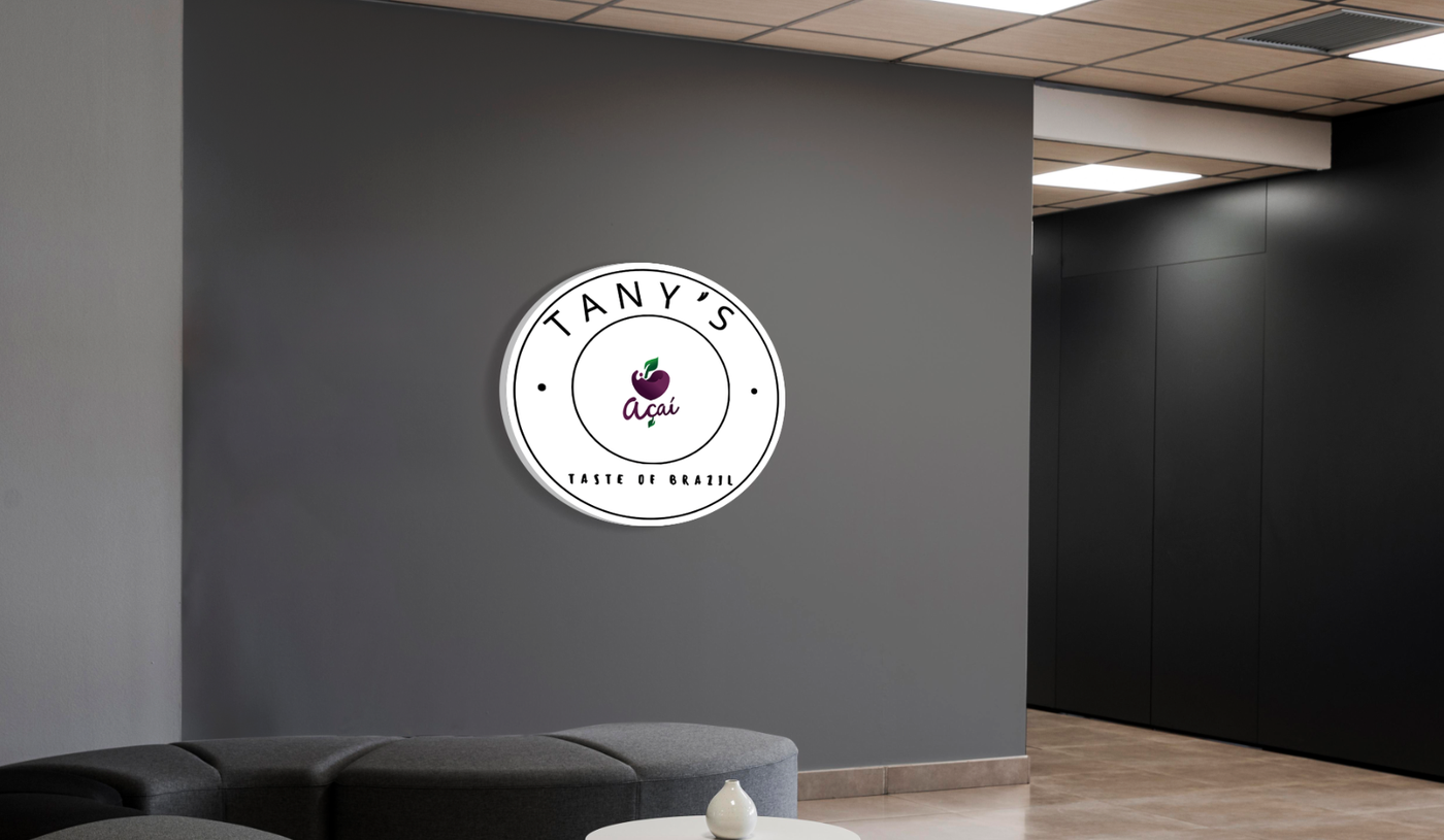 3D UV Metal Non-Lit Sign for Tanusia Silva