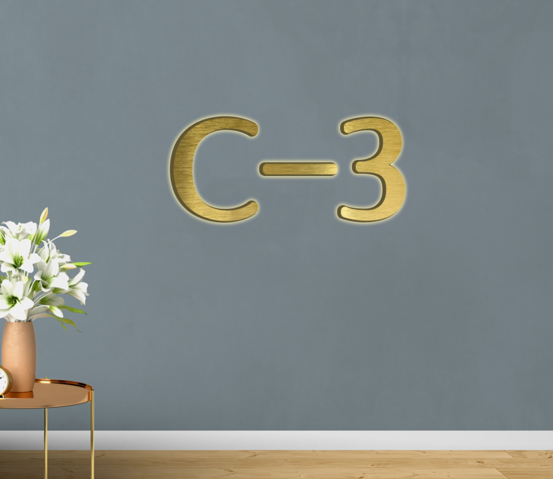 3d metal backlit signs for Stephanie Delles