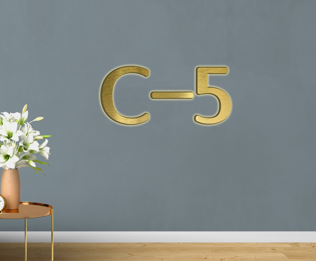 3d metal backlit signs for Stephanie Delles