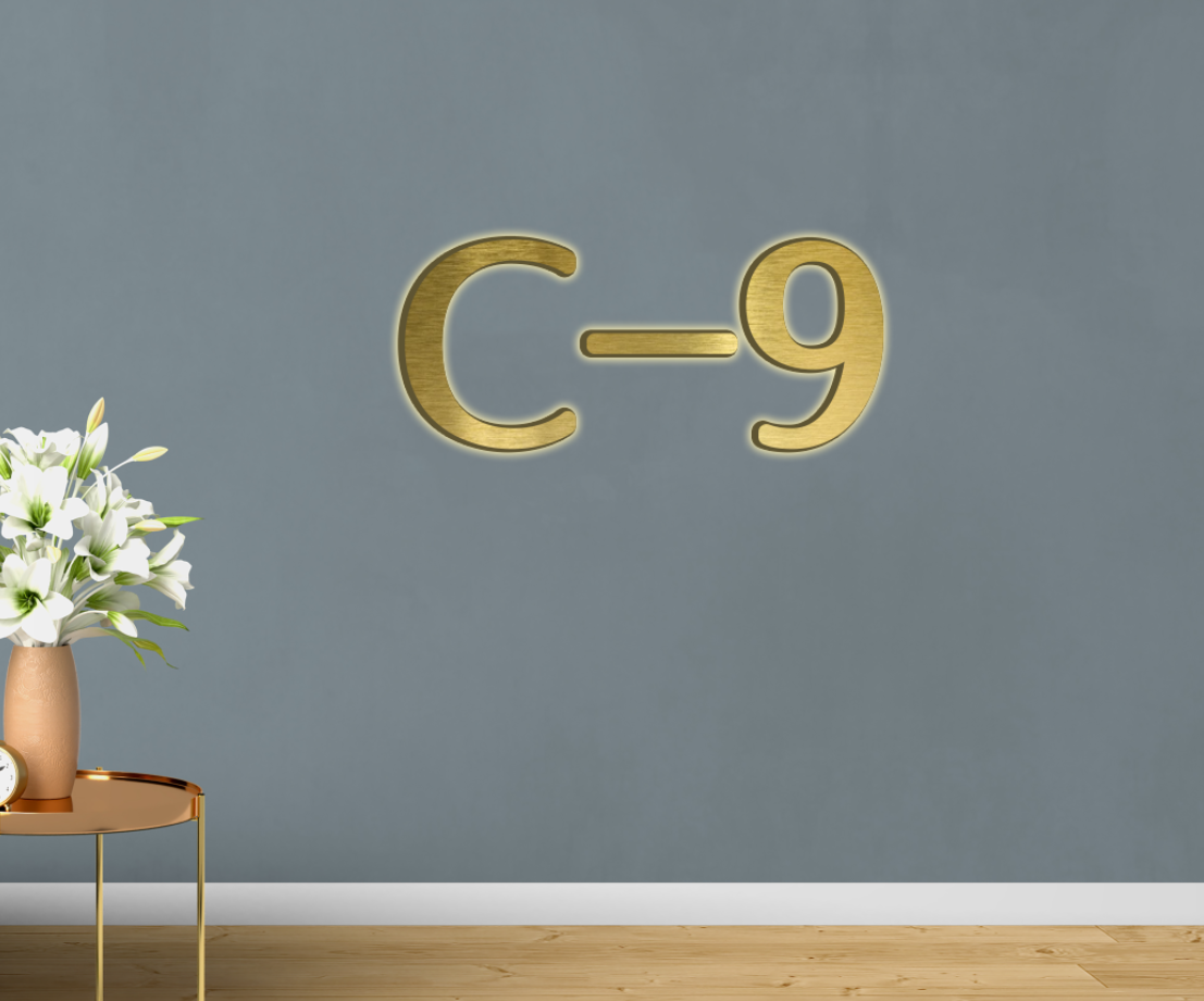 3d metal backlit signs for Stephanie Delles