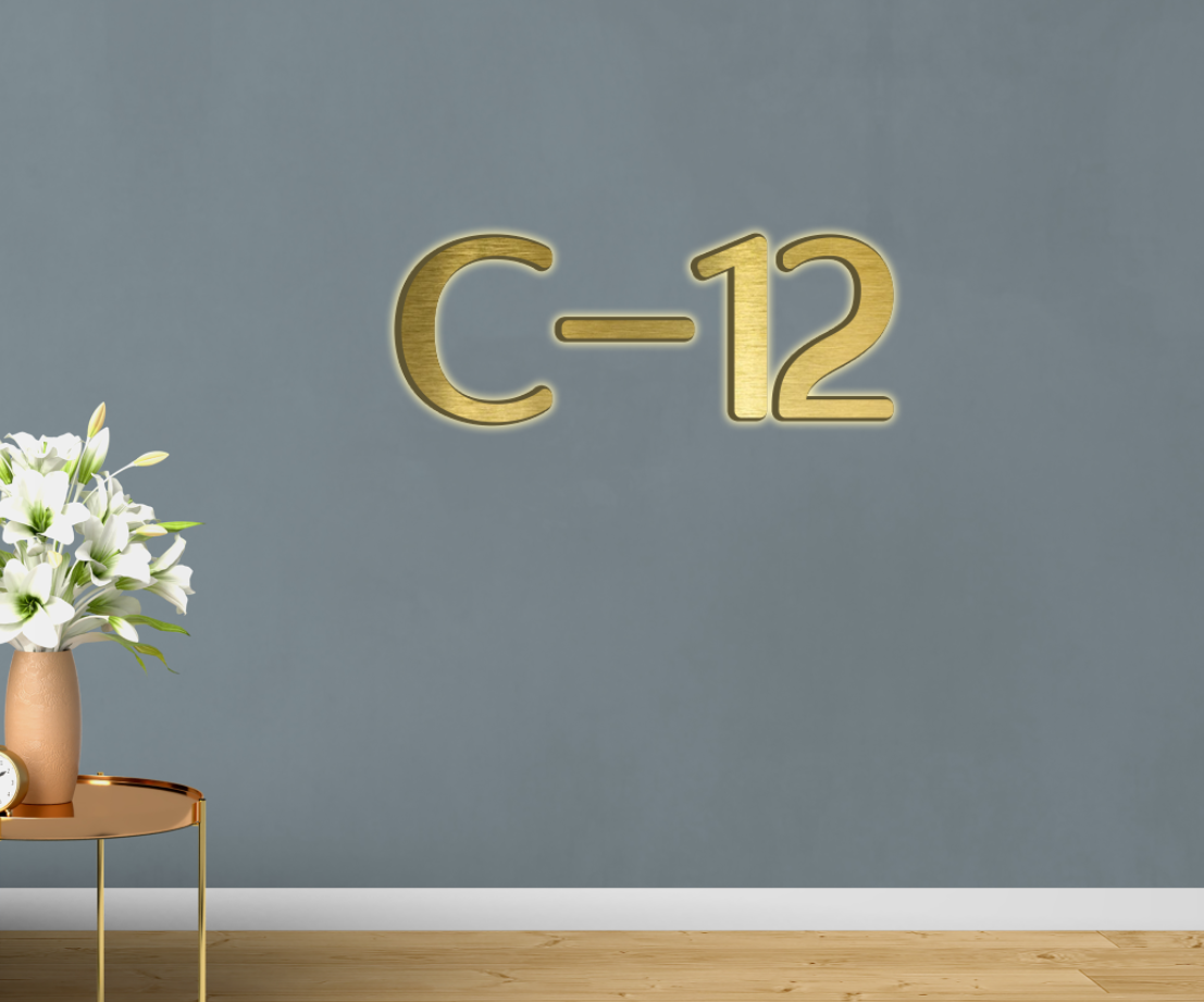 3d metal backlit signs for Stephanie Delles