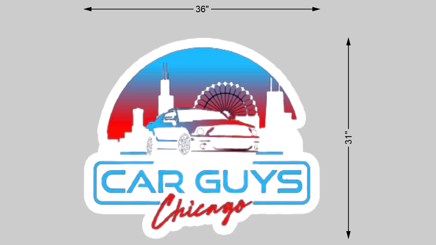 3D UV Acrylic Front-lit Sign For  Car Guys