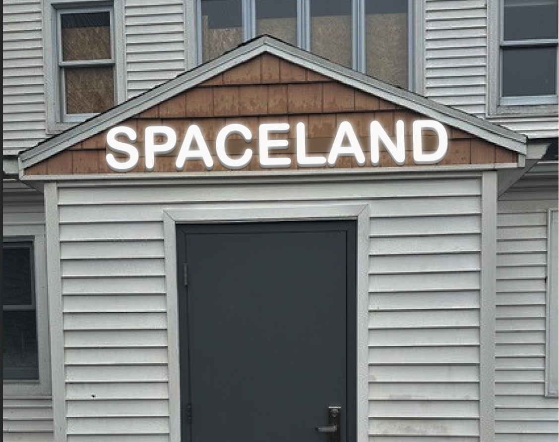 Business signage for Spaceland