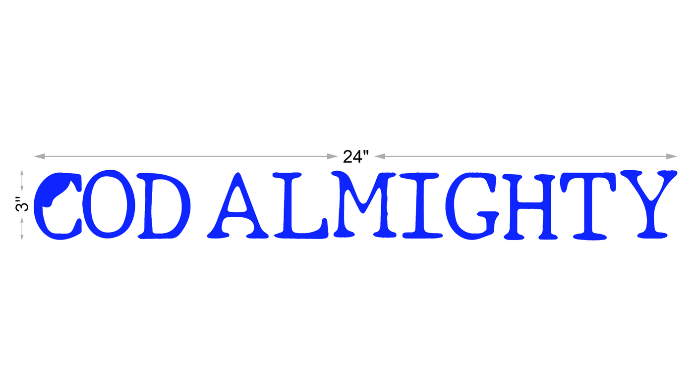 Acrylic Letters Sign for Cod Almighty