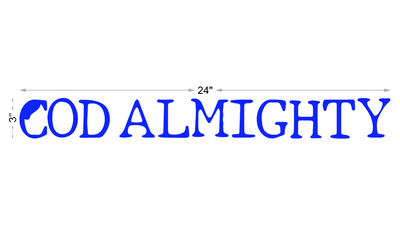Acrylic Letters Sign for Cod Almighty