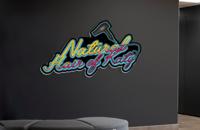 3D UV Metal Backlit Sign For Jessica collins