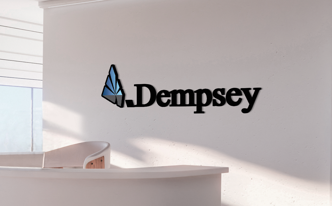 3d metal non-lit sign