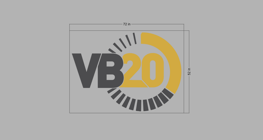 3d metal backlit with backboard for VB20 Bocaraton
