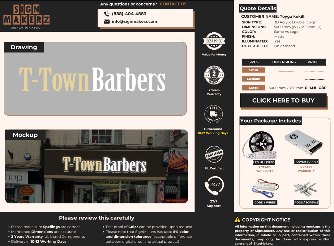 Business Signs for Toyga kekilli