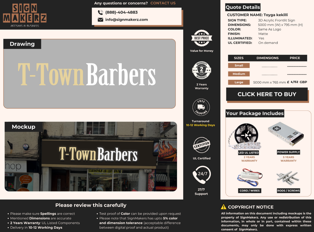 Business Signs for Toyga kekilli