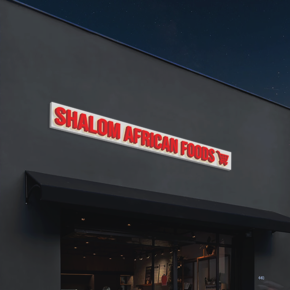 3D Metal Back Lit with Backboard Sign for Olufolake Foluso-Adigun