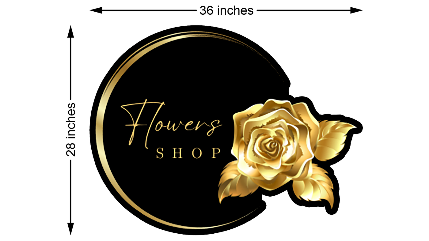 UV Metal Backlit Sign for Pauletta flowers
