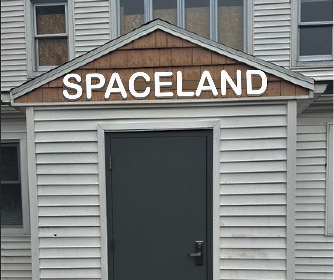 Business signage for Spaceland