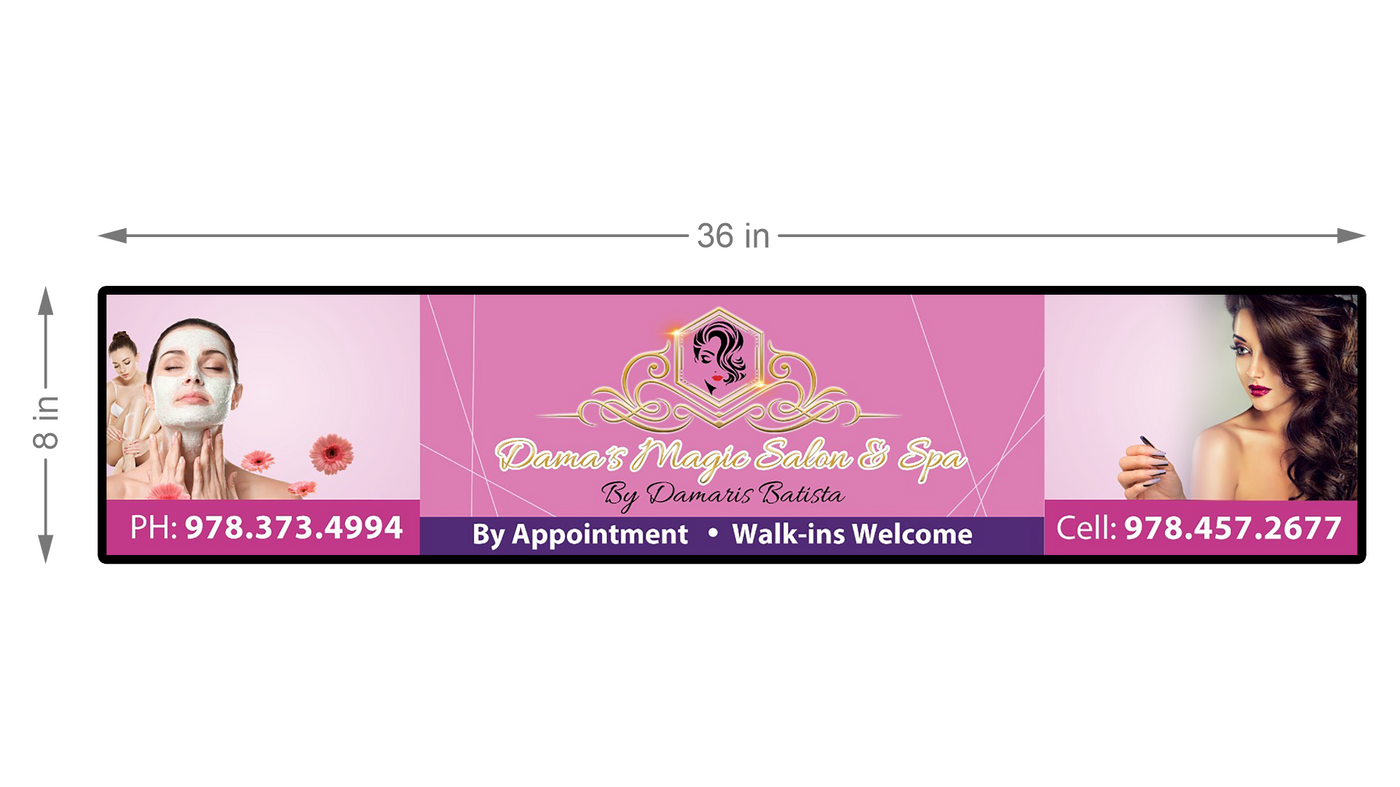 UV Acrylic Double-Lit sign for Damaris