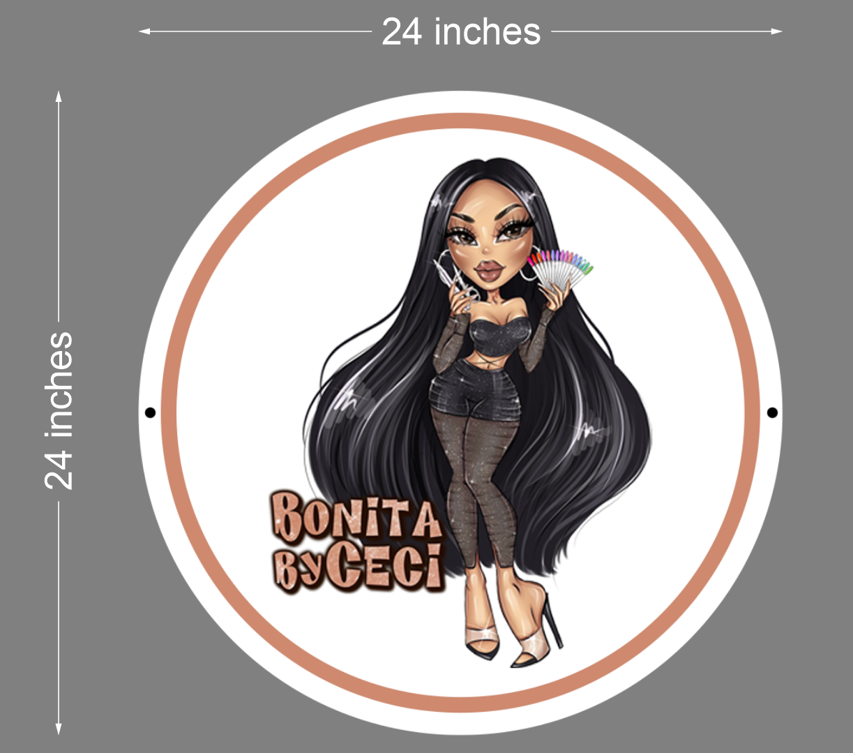 Business signage for Cecilia Pineda